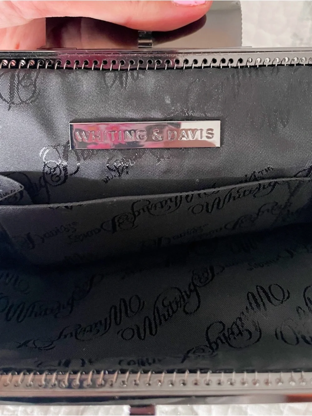 Whiting & Davis Chain Shoulder Bag
